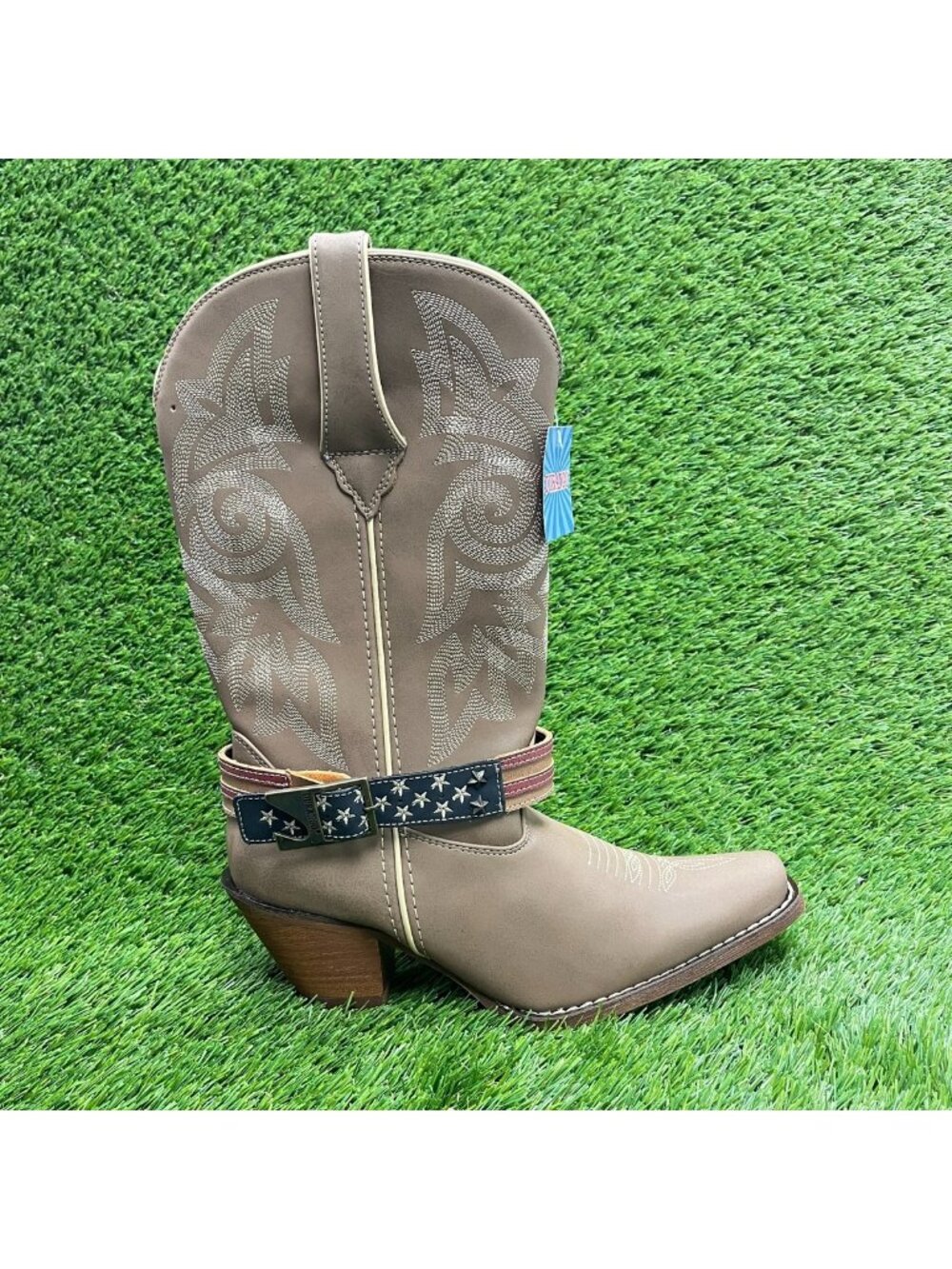 Durango Crush 12" Womens Size 7 Brown Cowgirl Western Snip Toe Fashion Boots